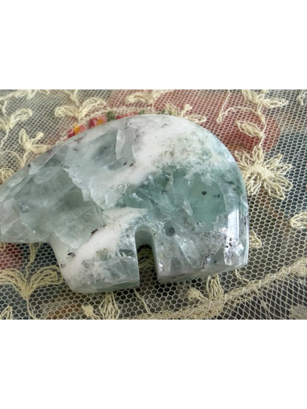 Vintage Green Flourite Southwestern Bear 2.5x2" - Picture 9 of 12